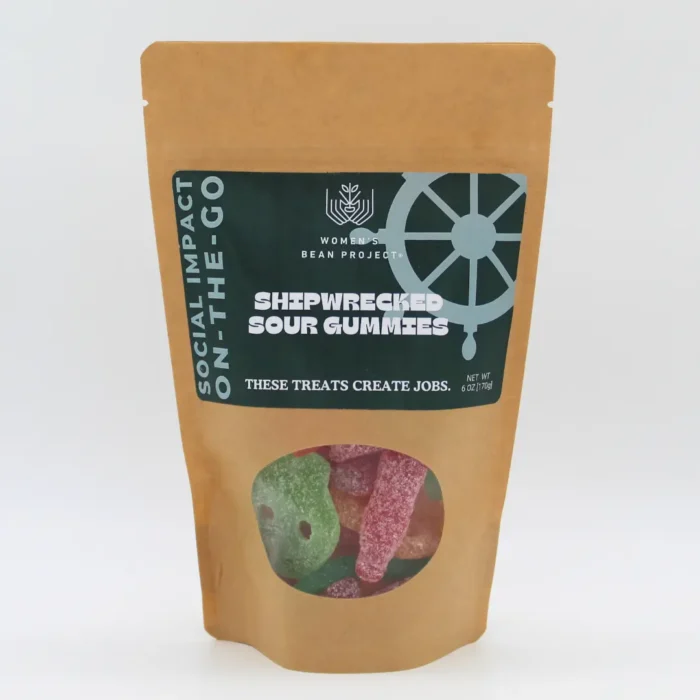 A bag of Women's Bean Project Shipwrecked Sour Gummies.