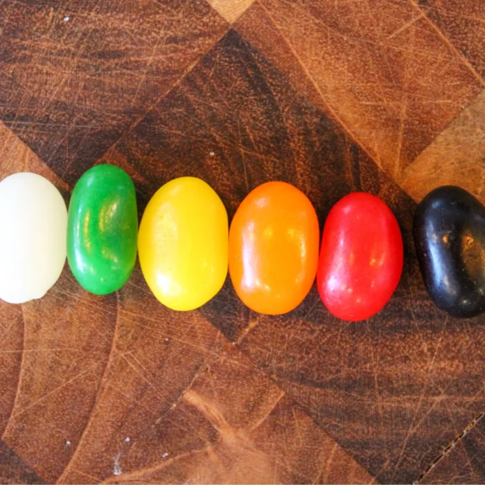 A line of Women's Bean Project Gourmet Jelly Beans.