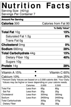 Women's Bean Project Black Bean Soup Mix nutritional facts.